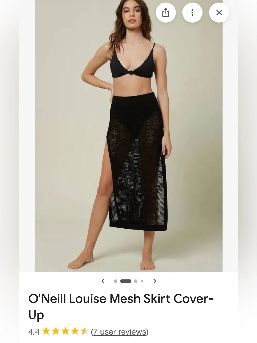 O’Neil nwot black knit sarong skirt coverup